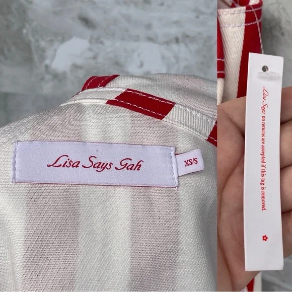 LISA SAYS GAH Lucy Overall - Pomodoro Stripe size S/XS - Picture 16 of 17